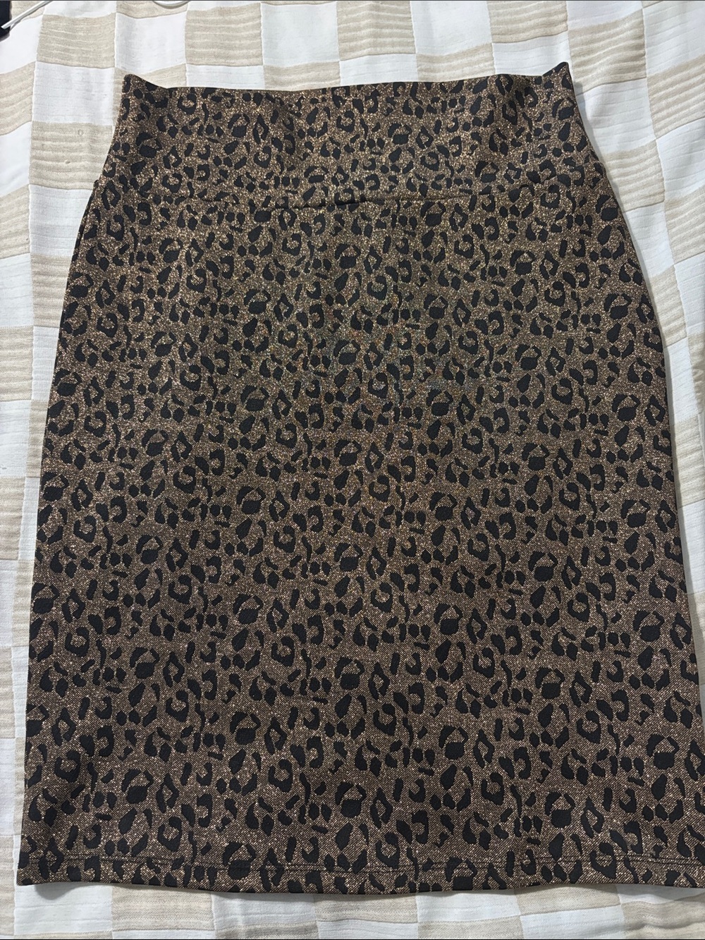 LuLaRoe Brown and Black Leopard Print Pencil Skirt